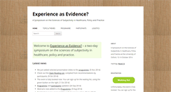 Desktop Screenshot of experience-as-evidence.org