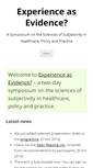 Mobile Screenshot of experience-as-evidence.org