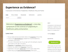 Tablet Screenshot of experience-as-evidence.org